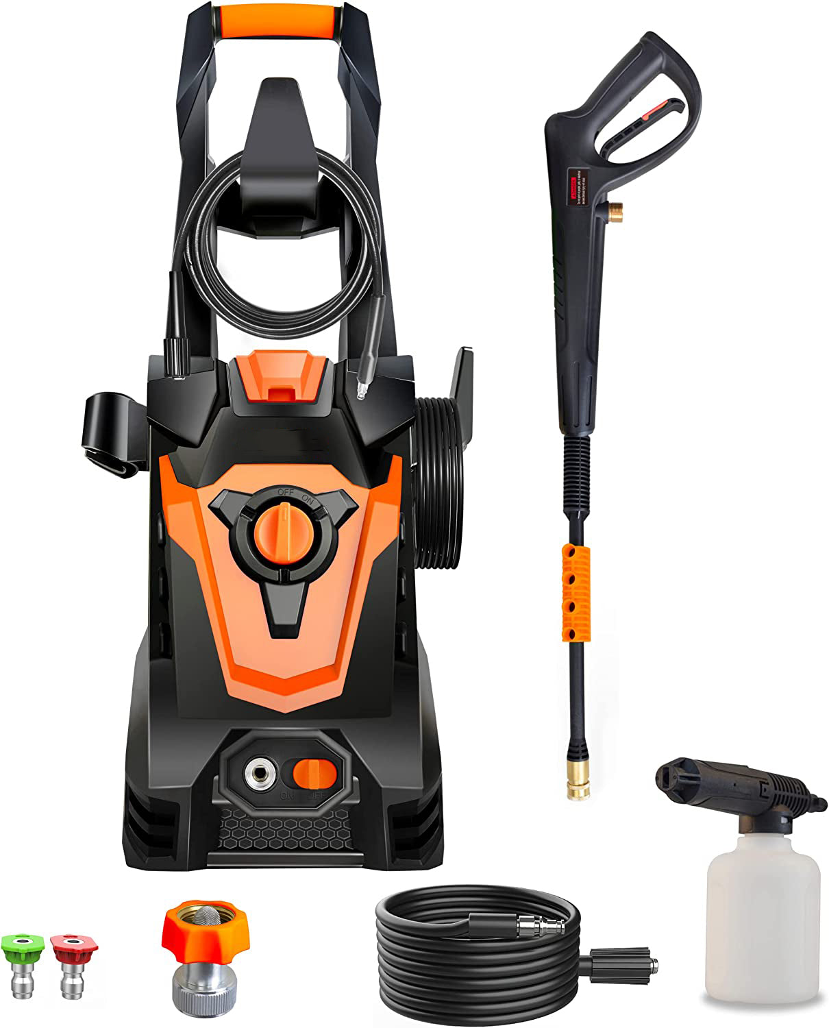 Electric Pressure Washer, Suyncll 2GPM High Power Washer with Adjustable Spray Nozzle