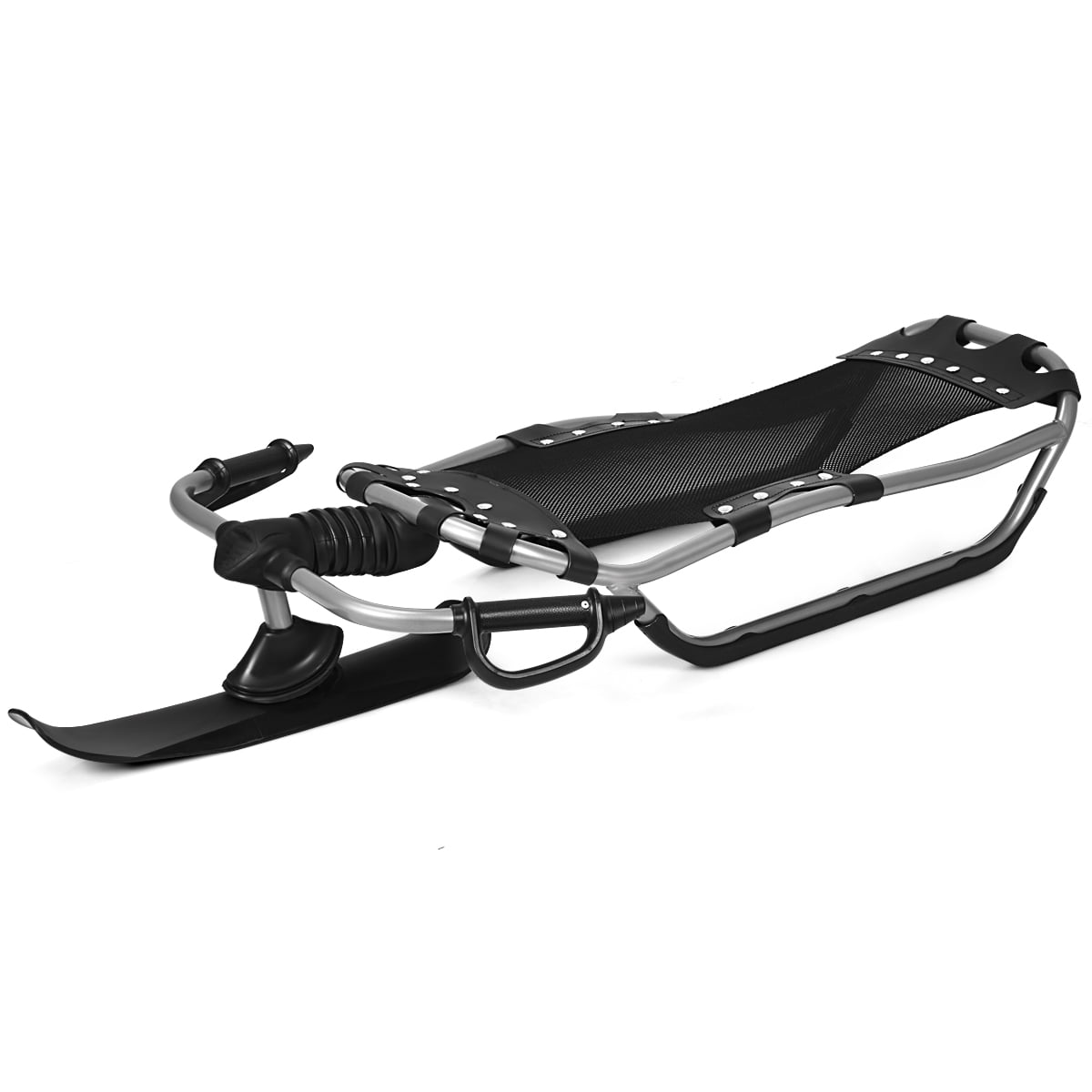 Snow Racer Sled Textured Grip Handles Mesh Seat Snow Slider