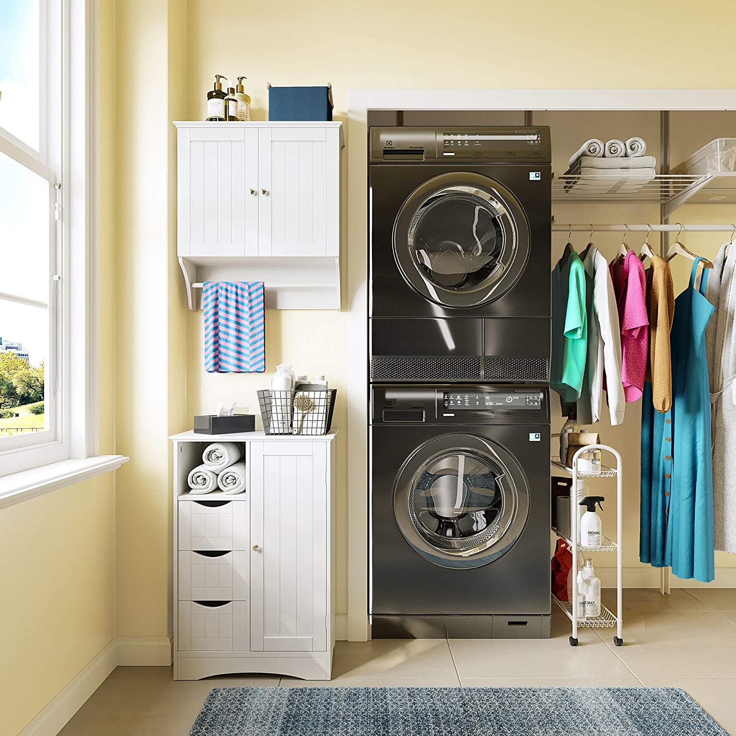 Ashland Two-Door, White Wall Cabinet