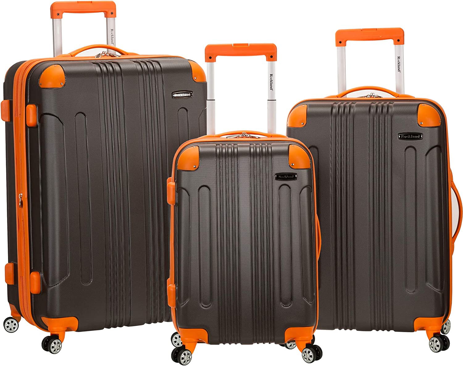 Hardside Spinner Wheel Luggage, Charcoal, 3-Piece Set