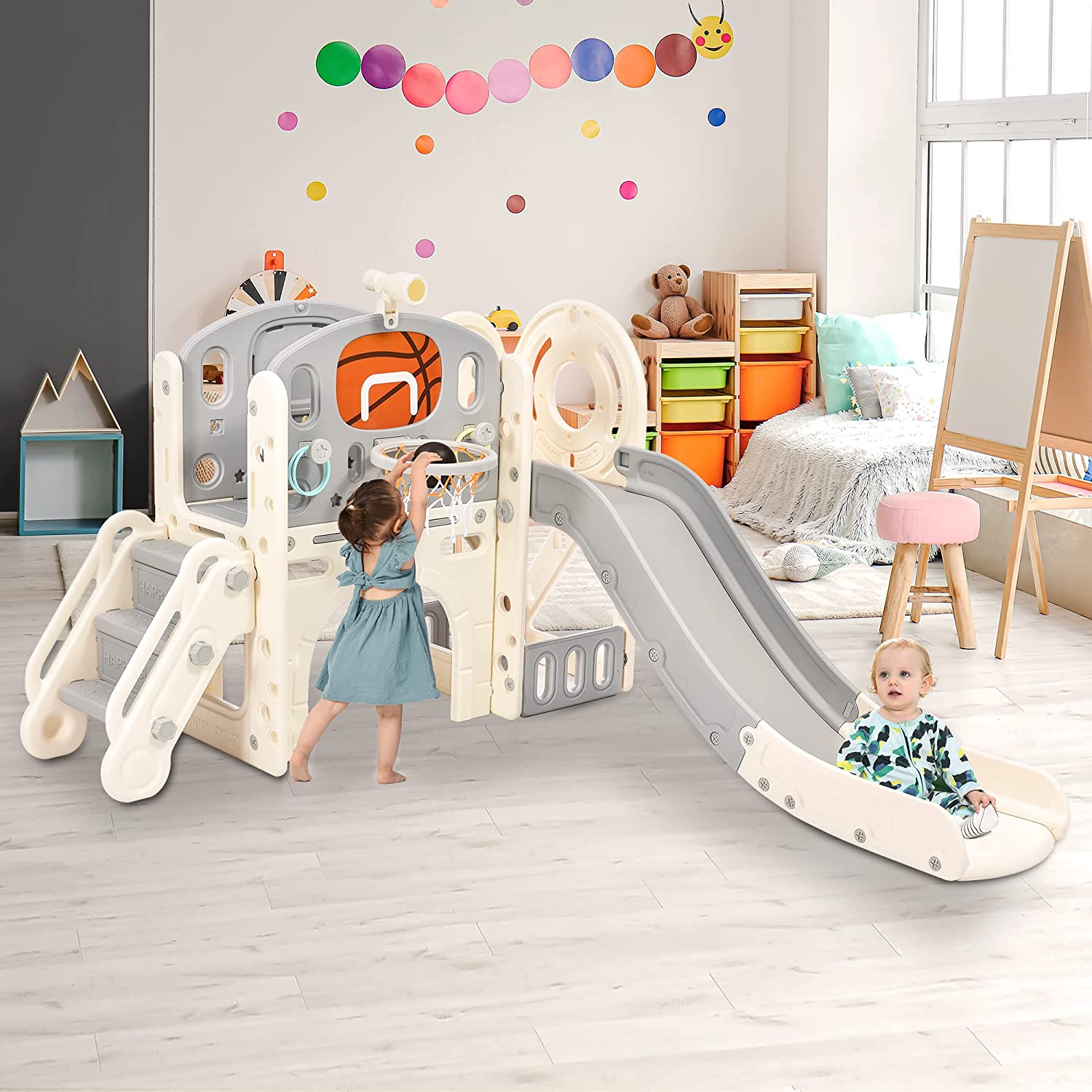 Children's Slide Suitable for Children Age 1-12 Years Old to Play and Climb on The Slide