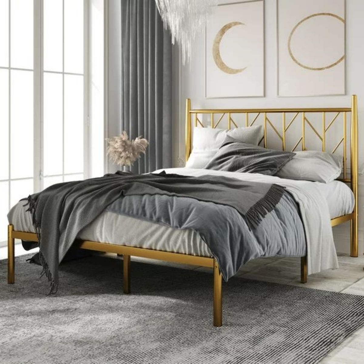 Full Size Modern Metal Platform Bed Frame