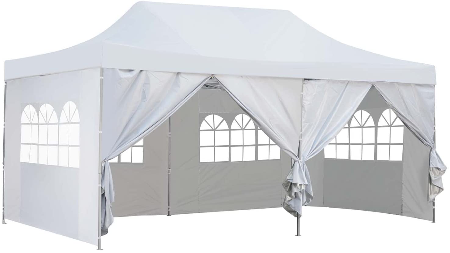 Party Tent 10x20 Outdoor Canopy Shelter with 6 Removable Side Walls