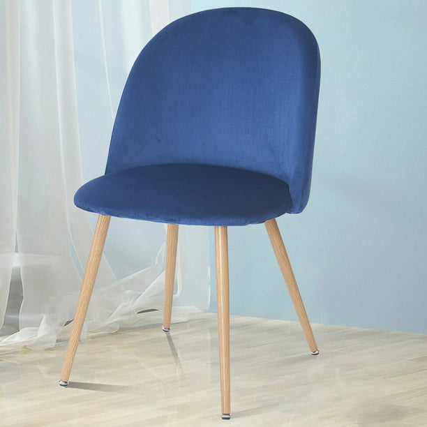 Velvet Dining Chair, Modern Accent Chair, Navy Blue