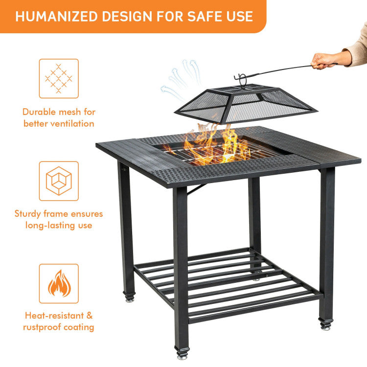 31 Inch Outdoor Fire Pit Dining Table