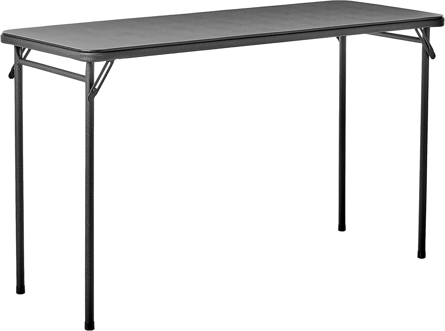 Vinyl Top Folding Table, Black