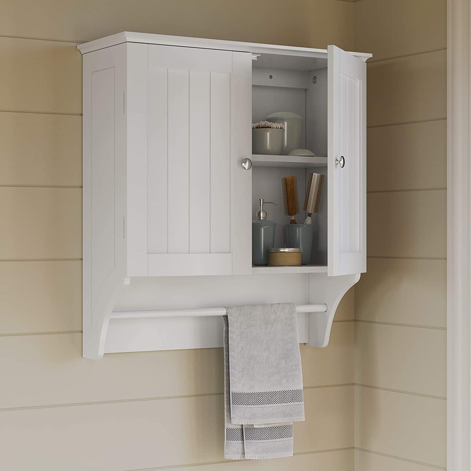 Ashland Two-Door, White Wall Cabinet