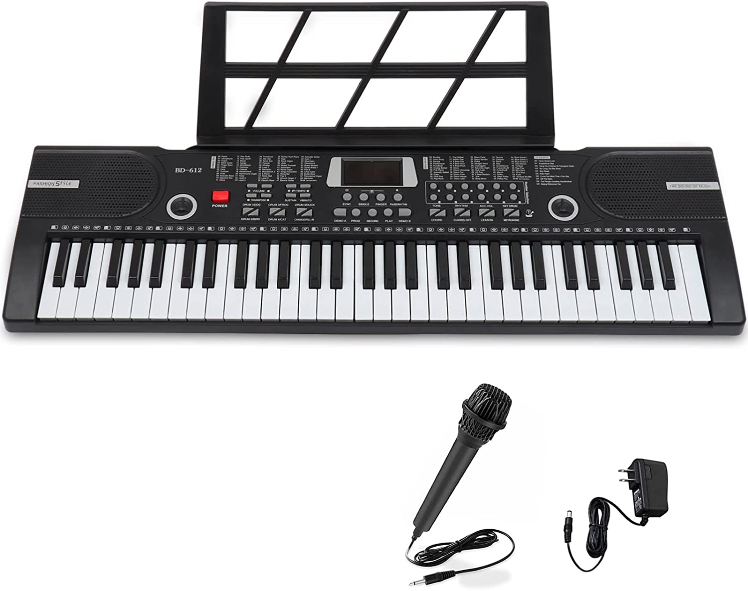 61 Keys Keyboard Piano, Electronic Digital Piano with Built