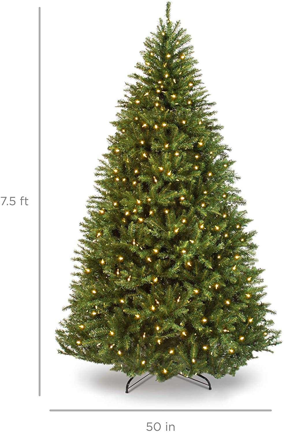 7.5ft Pre lit Artificial Christmas Tree