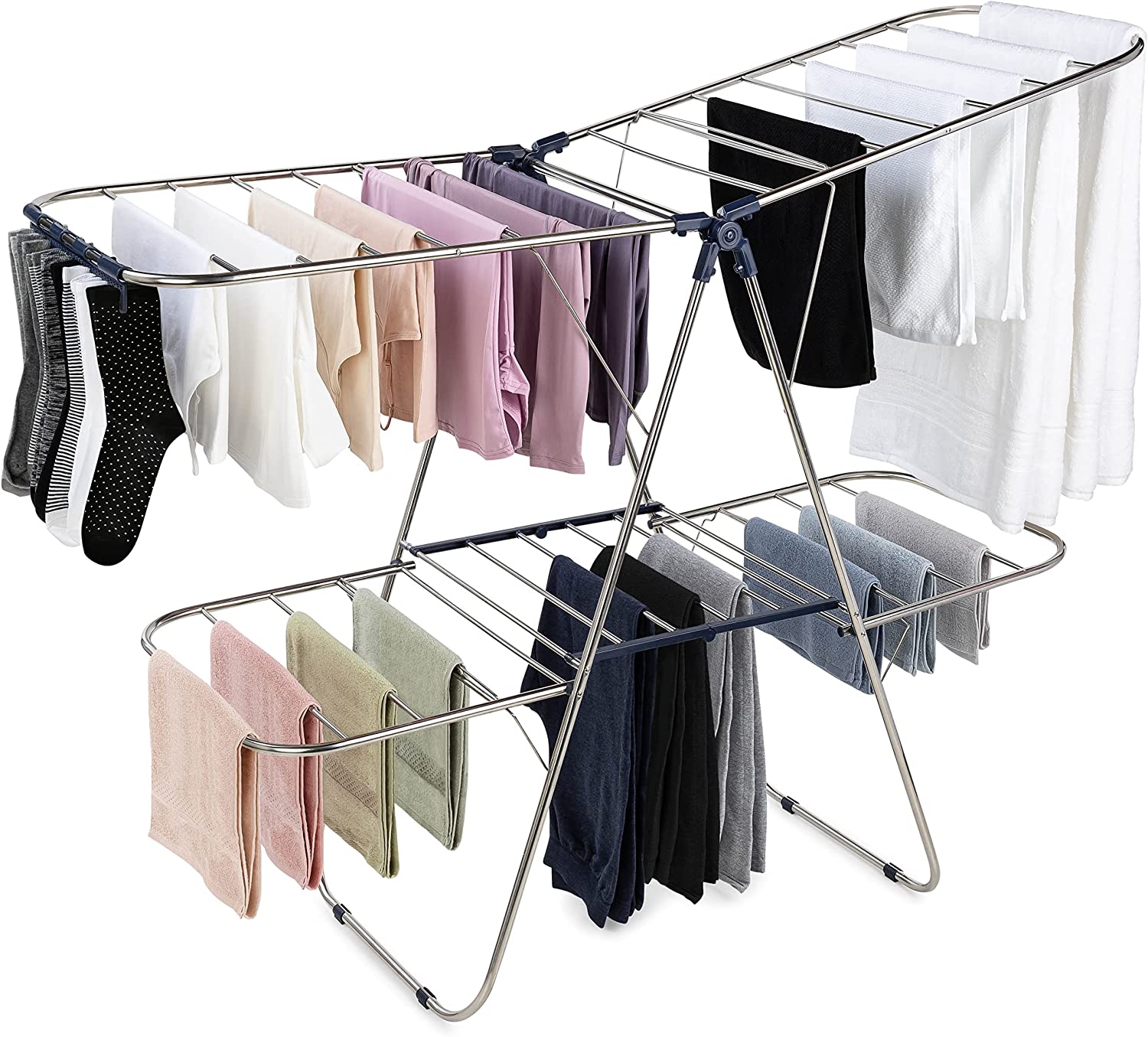 Foldable Clothes Drying Rack, Large
