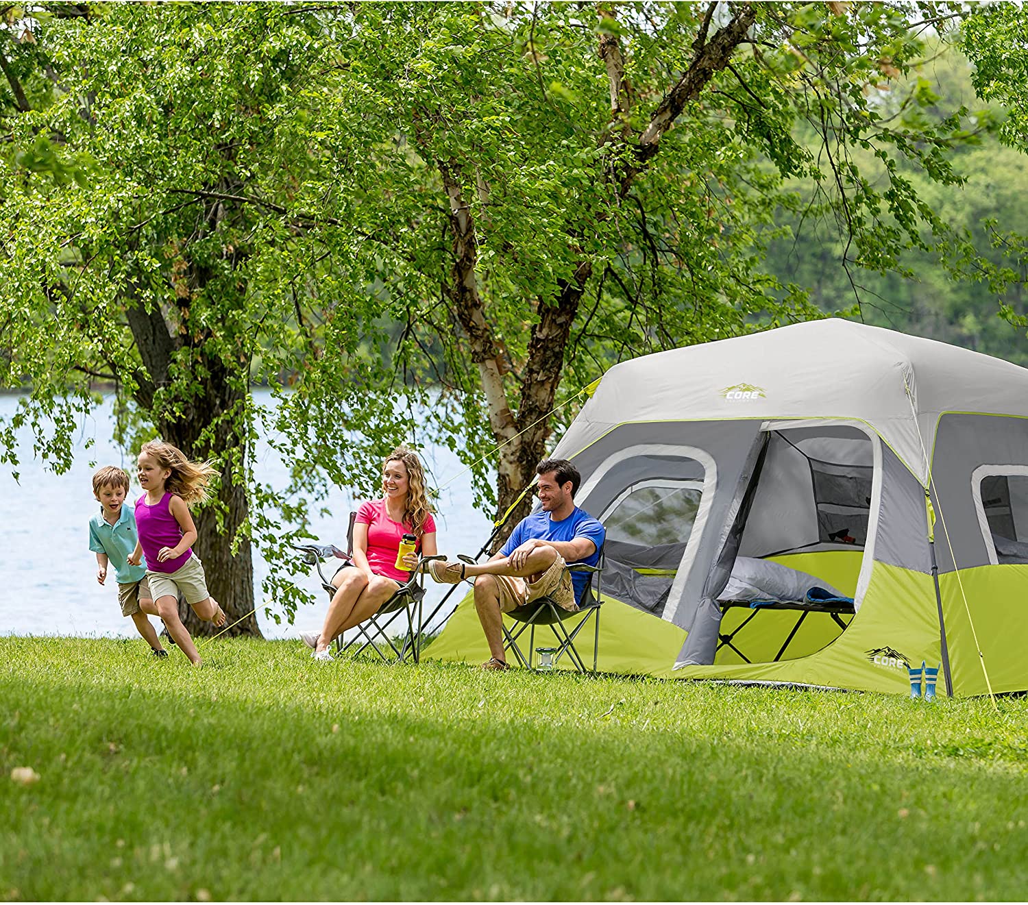 6 Person Instant Cabin Tent Portable Large Pop Up Tent