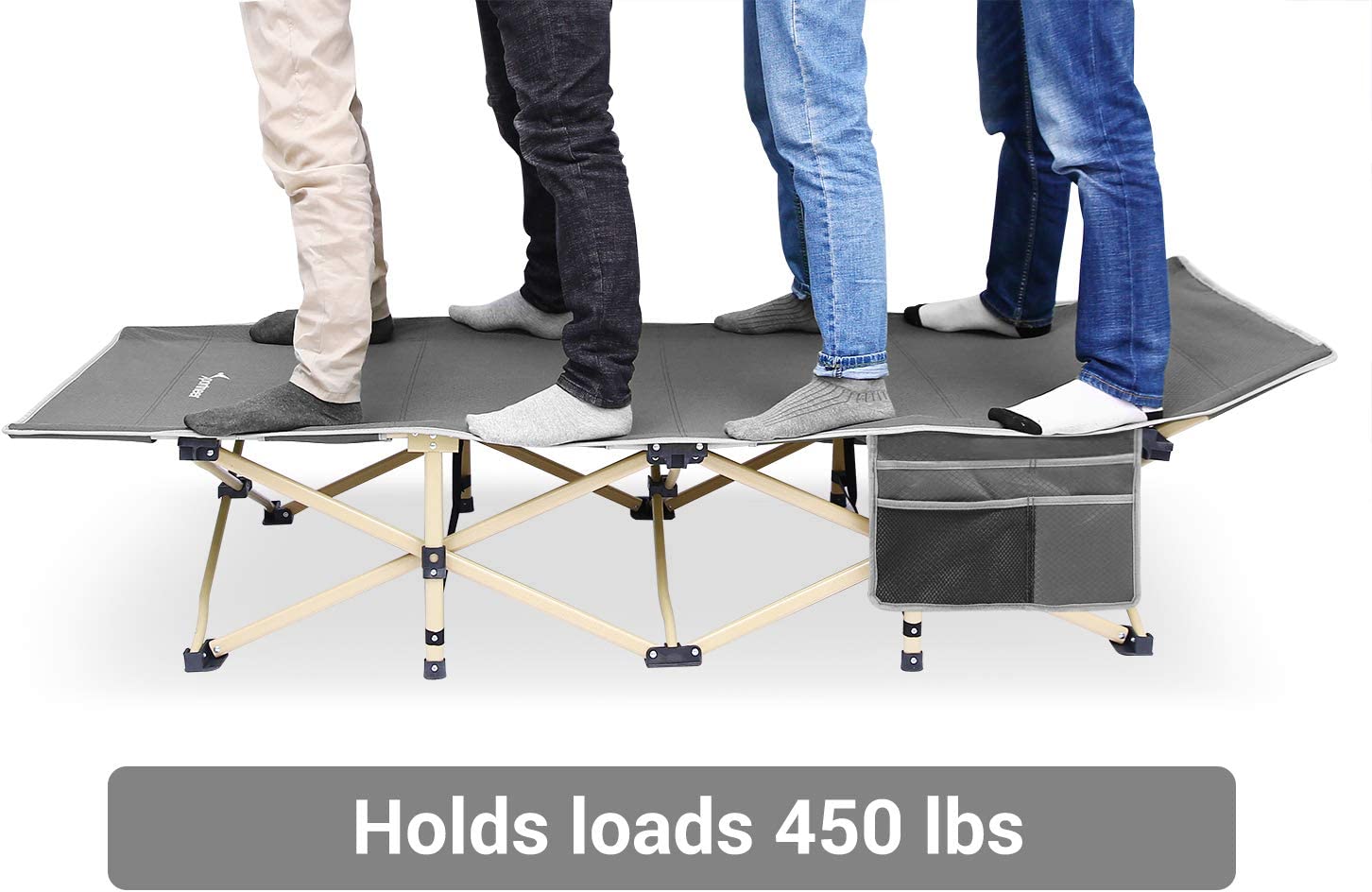 ALPILON Folding Camping Cot,Oversize 31.5in Width Camping Cot with Pad,Cots for Sleeping