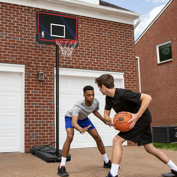 44 in. Portable Basketball System Hoop with Polyethylene Backboard