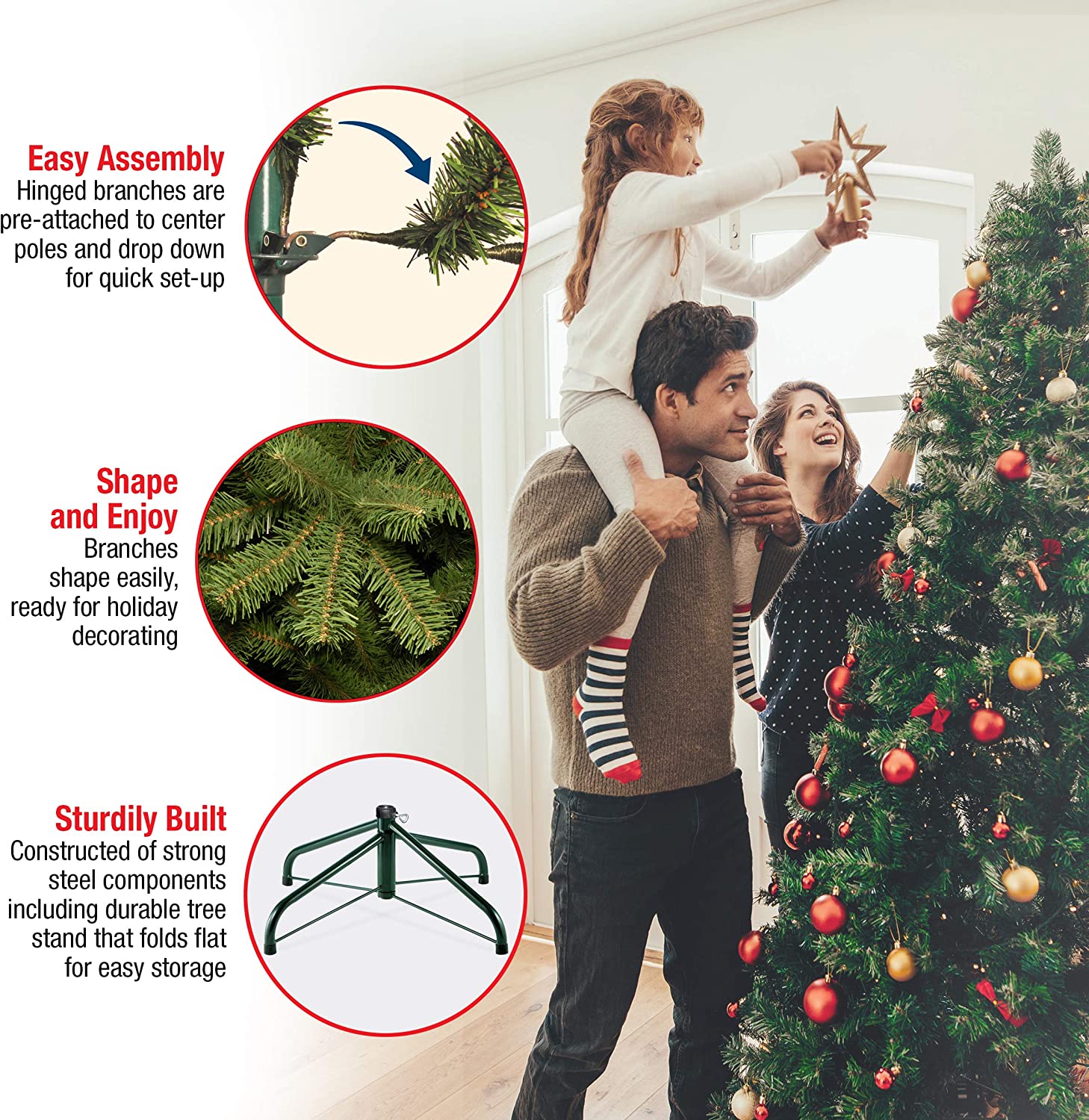 Tree Company Pre-Lit Artificial Full Christmas Tree